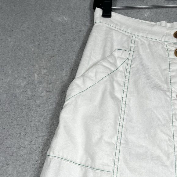 Anthropologie Akemi + Kin Riverine Midi Linen Button Up A Line Skirt Size 4 - Picture 3 of 12